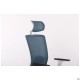 Крісло Uran White HR сидіння Нест-08 сіра/спинка Сітка SL-18 аквамарін AMF