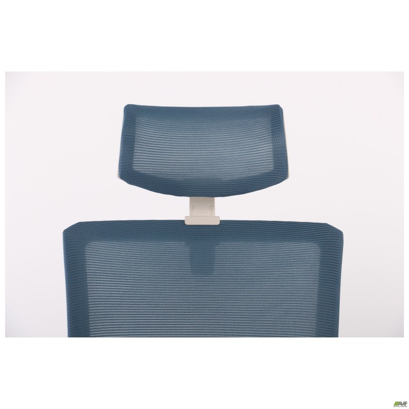 Крісло Uran White HR сидіння Нест-08 сіра/спинка Сітка SL-18 аквамарін AMF