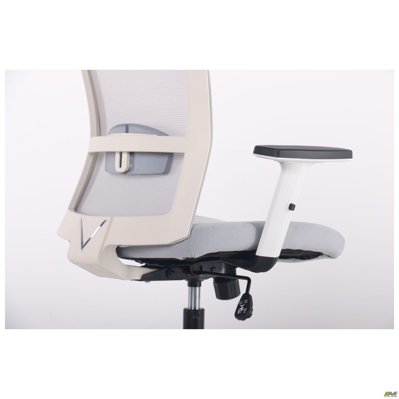 Крісло Uran White HR сидіння Нест-19 св.сіра/спинка Сітка SL-01 св.сіра AMF