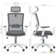 Крісло Uran White HR сидіння Нест-19 св.сіра/спинка Сітка SL-01 св.сіра AMF