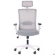 Крісло Uran White HR сидіння Нест-19 св.сіра/спинка Сітка SL-01 св.сіра AMF