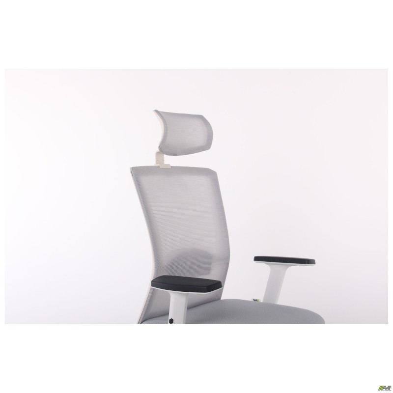 Крісло Uran White HR сидіння Нест-19 св.сіра/спинка Сітка SL-01 св.сіра AMF