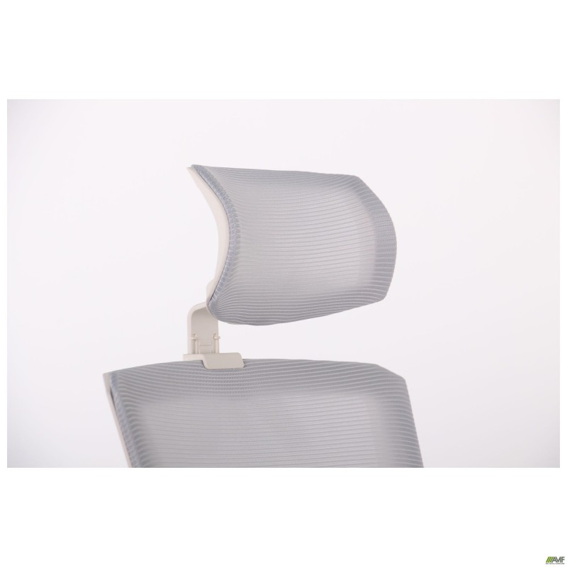 Крісло Uran White HR сидіння Нест-19 св.сіра/спинка Сітка SL-01 св.сіра AMF