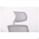 Крісло Uran White HR сидіння Нест-19 св.сіра/спинка Сітка SL-01 св.сіра AMF