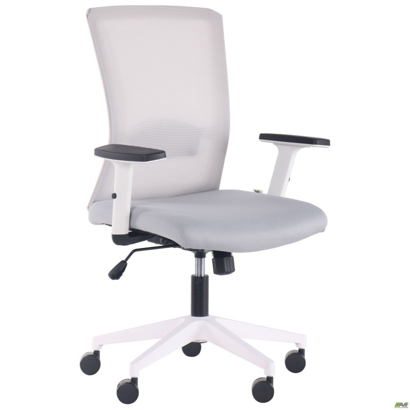 Крісло Uran White сидіння Нест-19 св.сіра/спинка Сітка SL-01 св.сіра AMF