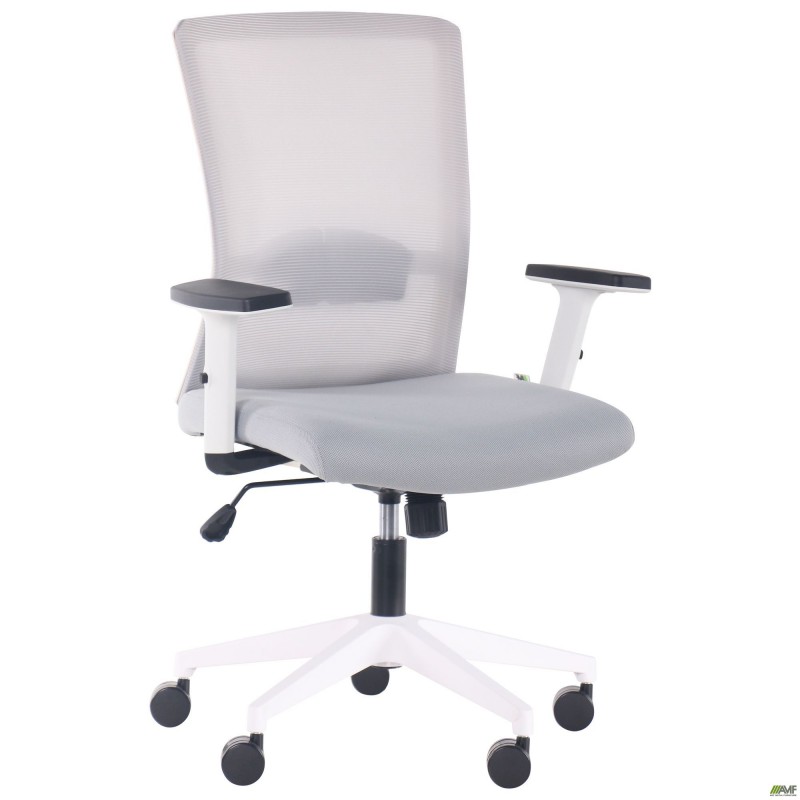 Крісло Uran White сидіння Нест-19 св.сіра/спинка Сітка SL-01 св.сіра AMF