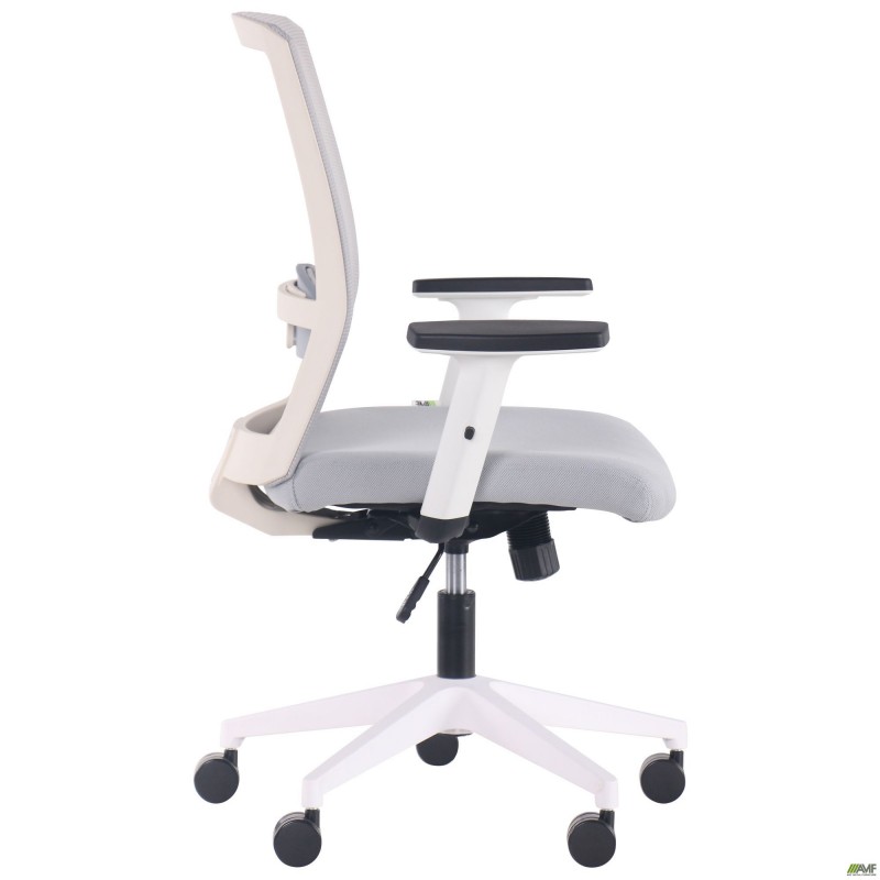 Крісло Uran White сидіння Нест-19 св.сіра/спинка Сітка SL-01 св.сіра AMF