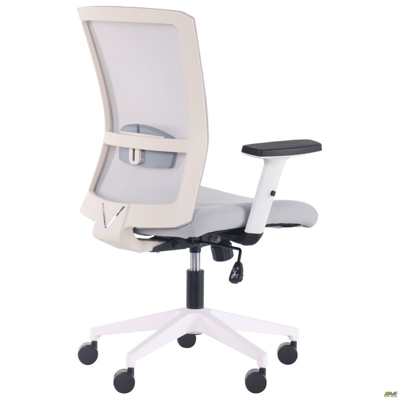 Крісло Uran White сидіння Нест-19 св.сіра/спинка Сітка SL-01 св.сіра AMF