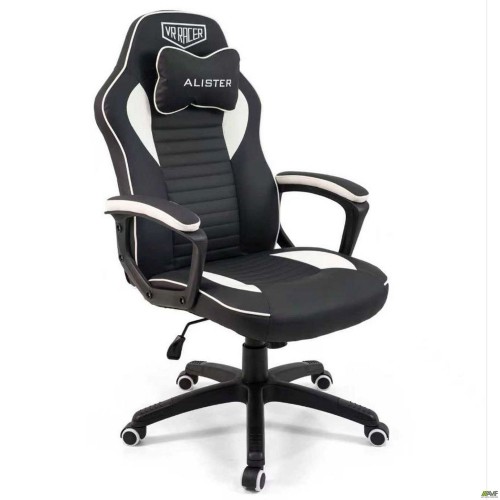 Крісло VR Racer Dexter Alister білий/чорний AMF