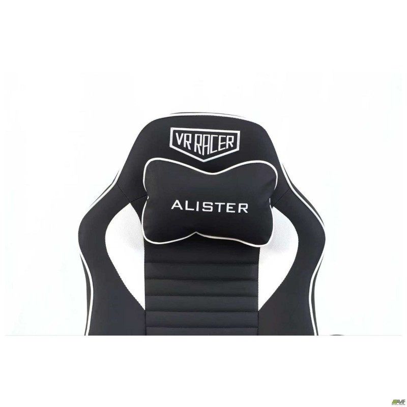 Крісло VR Racer Dexter Alister білий/чорний AMF