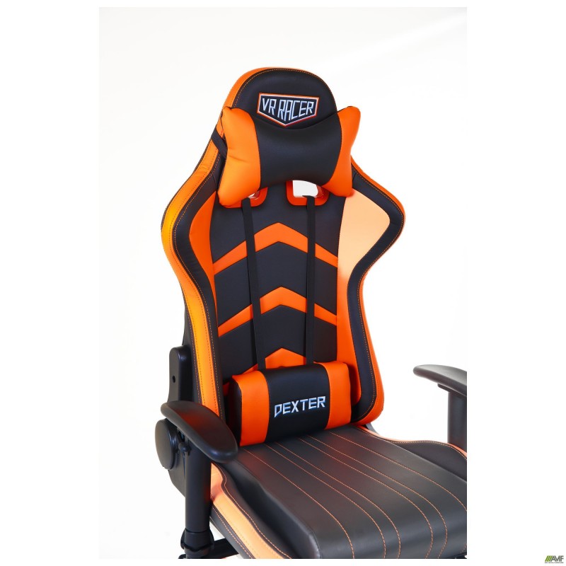 Крісло VR Racer Dexter Megatron чорний/помаранчевий AMF