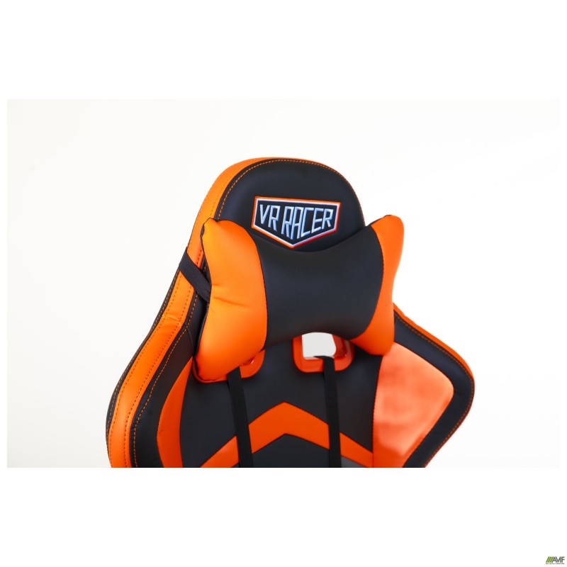 Крісло VR Racer Dexter Megatron чорний/помаранчевий AMF
