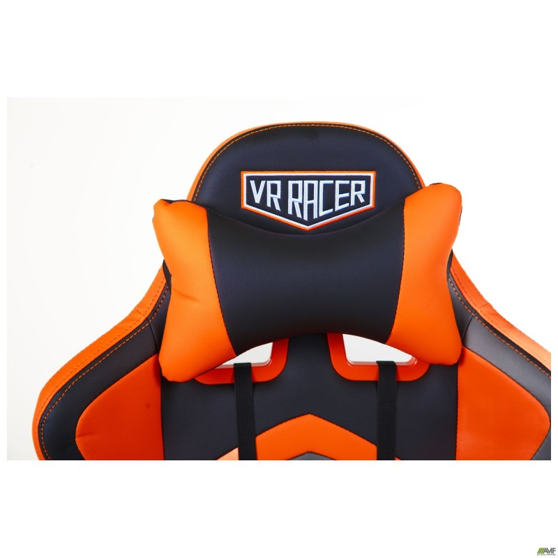 Крісло VR Racer Dexter Megatron чорний/помаранчевий AMF