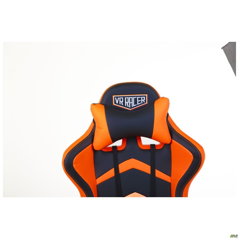 Крісло VR Racer Dexter Megatron чорний/помаранчевий AMF