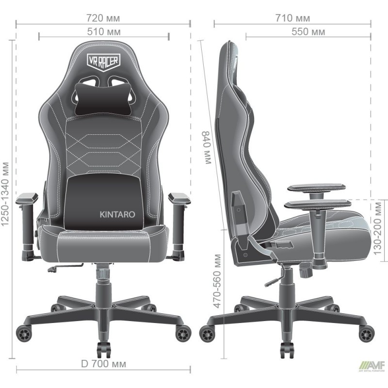 Крісло VR Racer Expert Kintaro вино червоний AMF