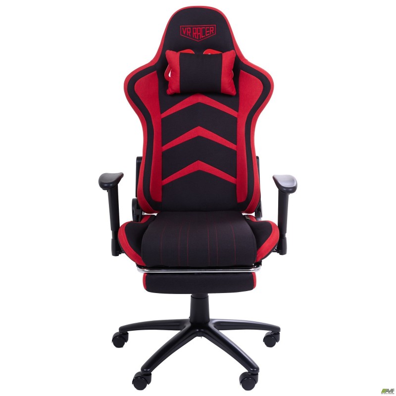 Крісло VR Racer Textile Craft чорний/червоний AMF