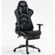 Крісло VR Racer Textile Craft чорний/сірий AMF