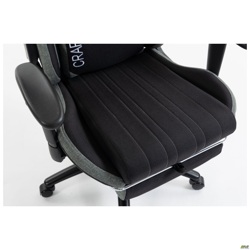 Крісло VR Racer Textile Craft чорний/сірий AMF