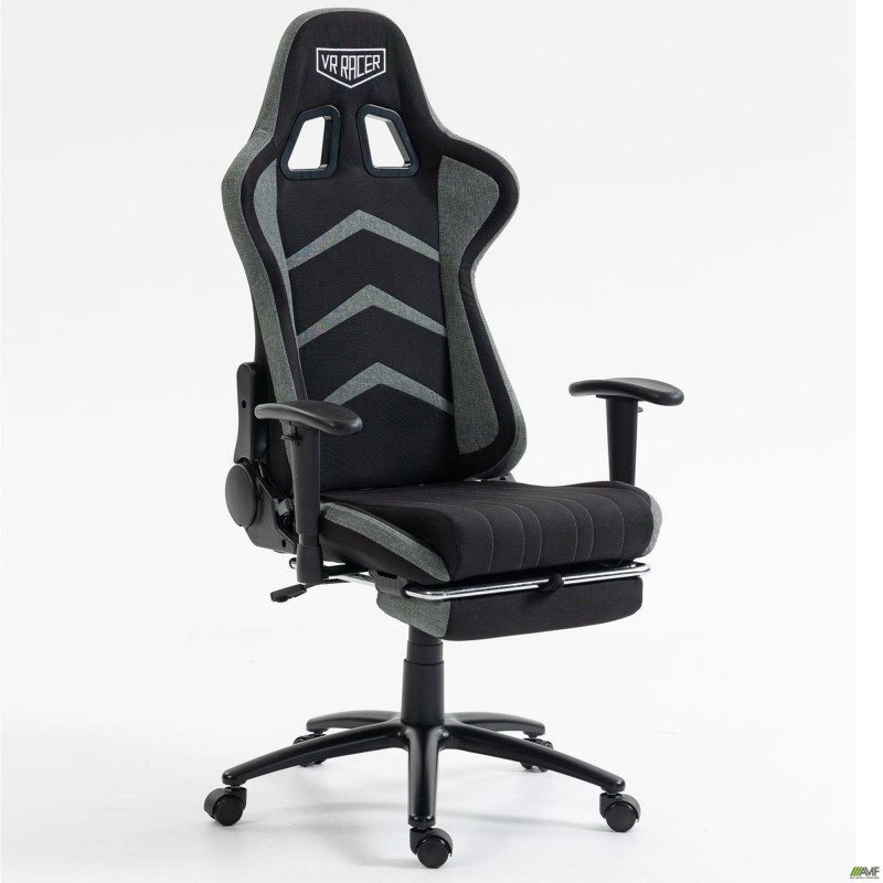 Крісло VR Racer Textile Craft чорний/сірий AMF