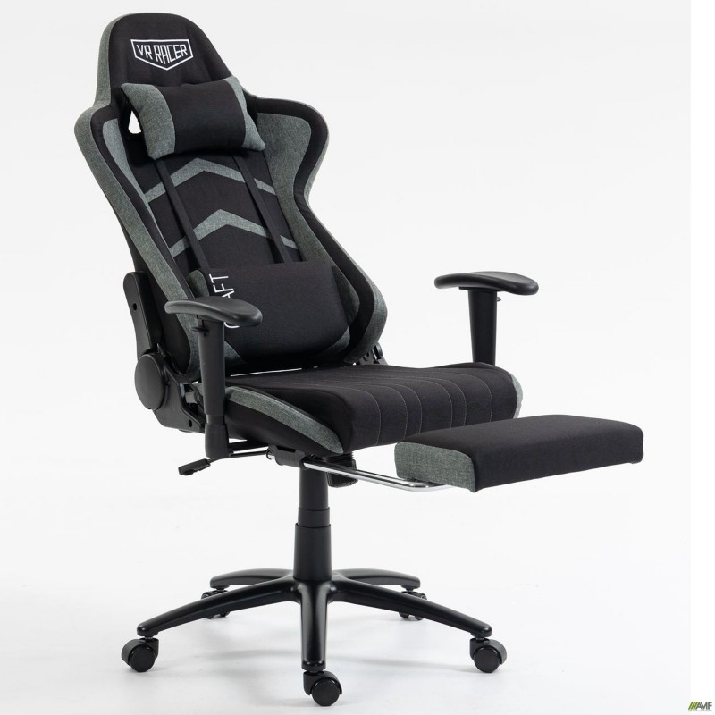 Крісло VR Racer Textile Craft чорний/сірий AMF