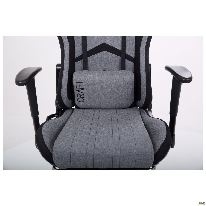Крісло VR Racer Textile Craft сірий/чорний AMF