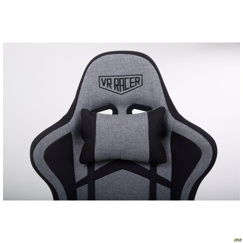 Крісло VR Racer Textile Craft сірий/чорний AMF