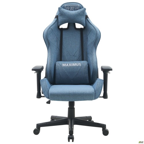 Крісло VR Racer Textile Maximus тканина сіра/чорна AMF