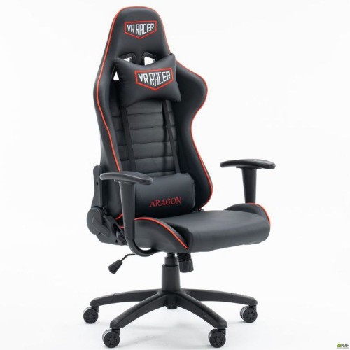 Крісло геймерське VR Racer Original Aragon чорний/червоний AMF