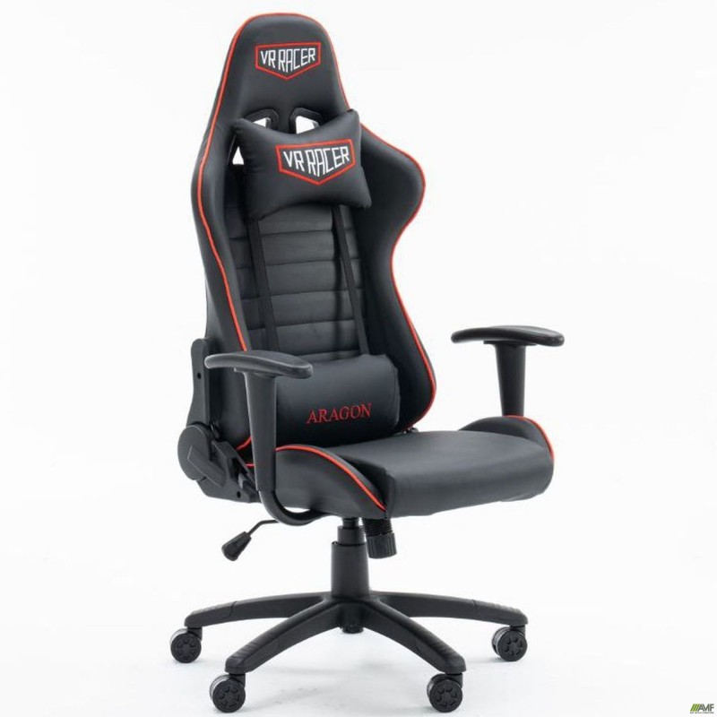 Крісло геймерське VR Racer Original Aragon чорний/червоний AMF