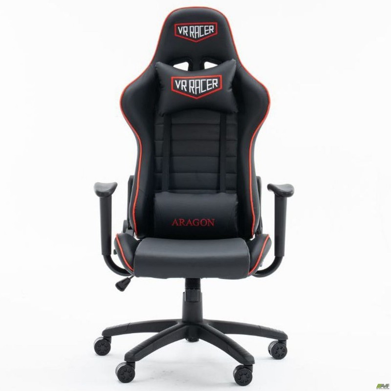 Крісло геймерське VR Racer Original Aragon чорний/червоний AMF
