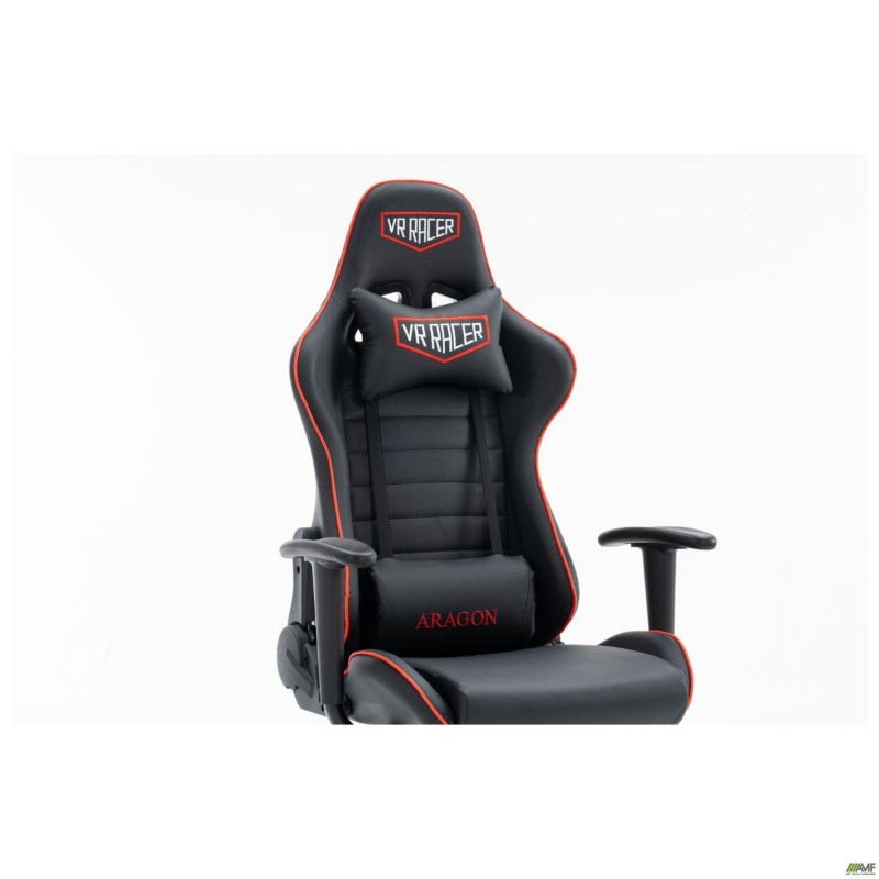 Крісло геймерське VR Racer Original Aragon чорний/червоний AMF