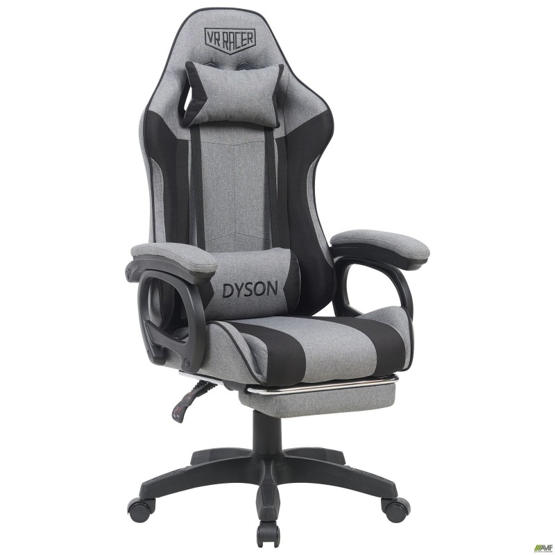 Крісло геймерське VR Racer Textile Dyson темно-сірий/чорний AMF
