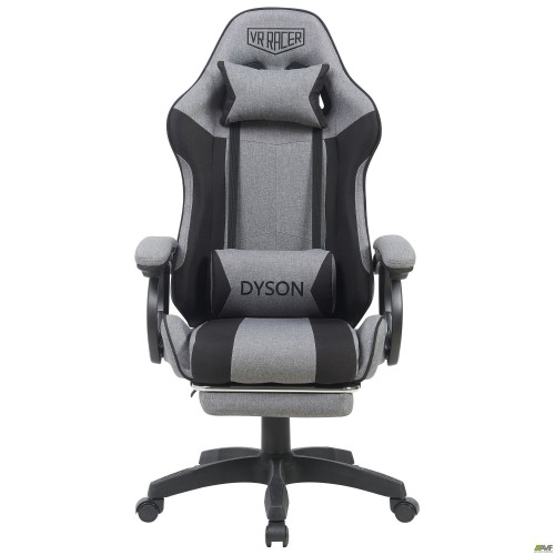 Крісло геймерське VR Racer Textile Dyson темно-сірий/чорний AMF