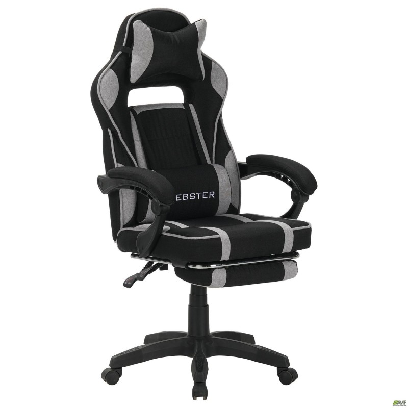 Крісло геймерське VR Racer Textile Webster чорний/сірий AMF