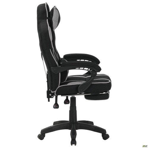 Крісло геймерське VR Racer Textile Webster чорний/сірий AMF