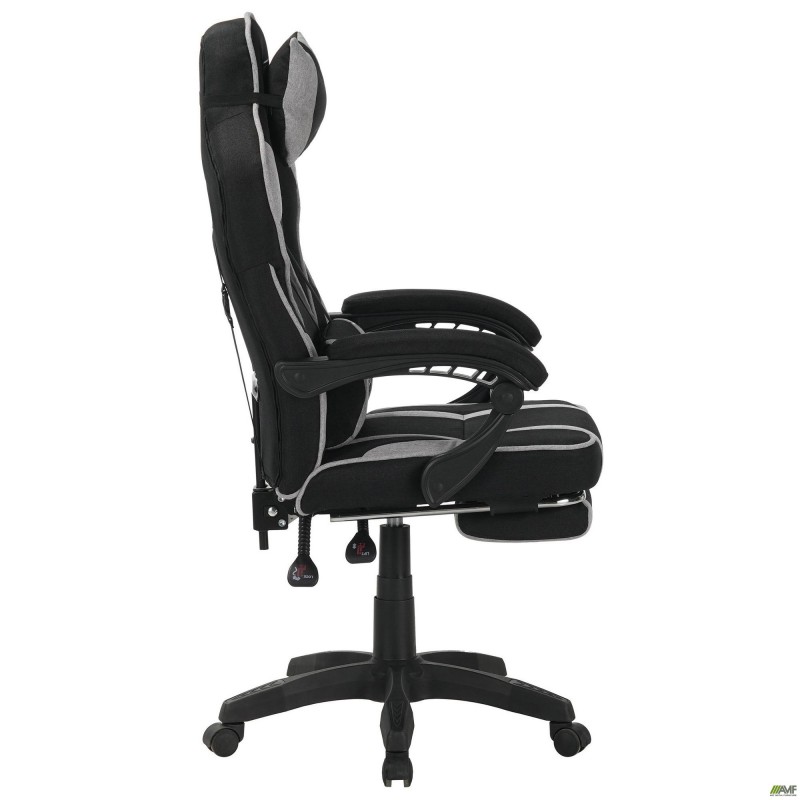 Крісло геймерське VR Racer Textile Webster чорний/сірий AMF
