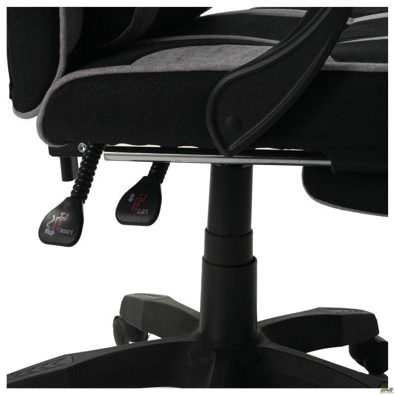 Крісло геймерське VR Racer Textile Webster чорний/сірий AMF
