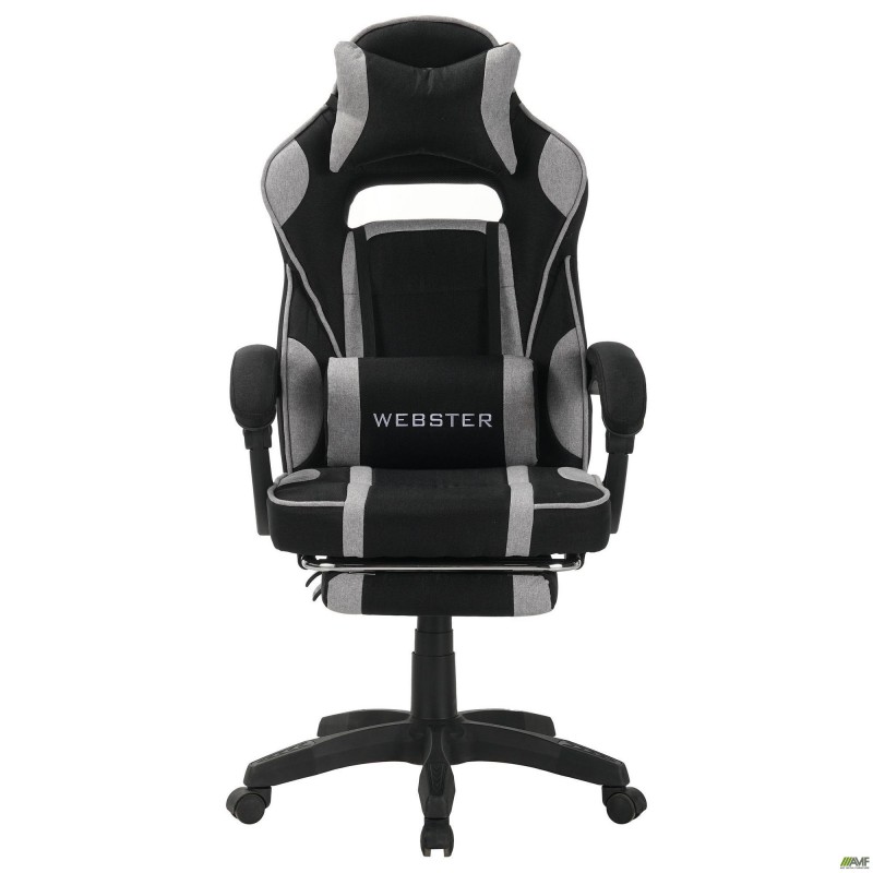 Крісло геймерське VR Racer Textile Webster чорний/сірий AMF