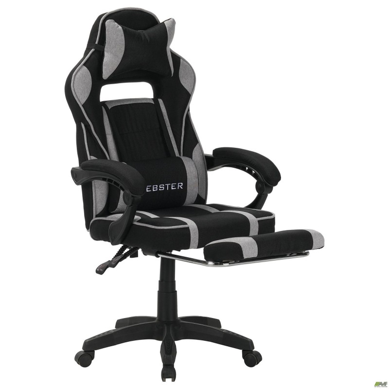 Крісло геймерське VR Racer Textile Webster чорний/сірий AMF