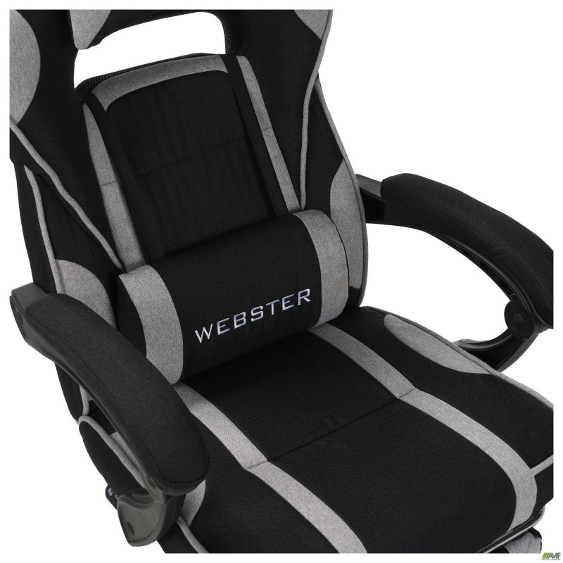 Крісло геймерське VR Racer Textile Webster чорний/сірий AMF