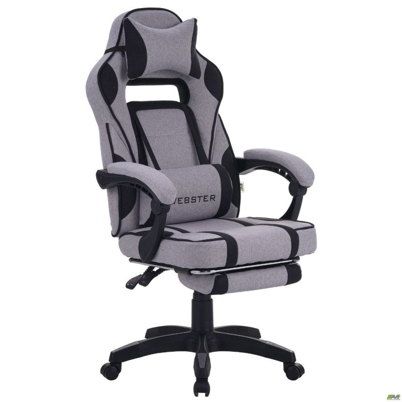Крісло геймерське VR Racer Textile Webster Сірий/чорний AMF