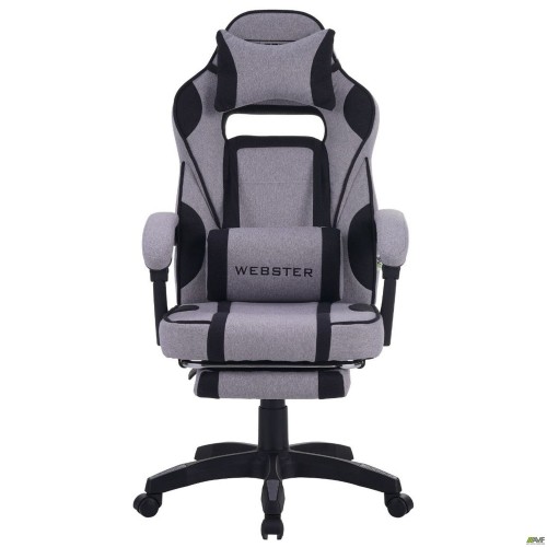 Крісло геймерське VR Racer Textile Webster Сірий/чорний AMF