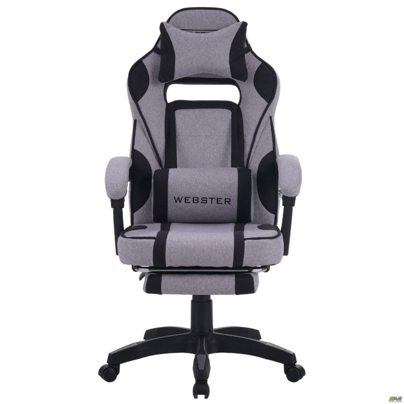 Крісло геймерське VR Racer Textile Webster Сірий/чорний AMF