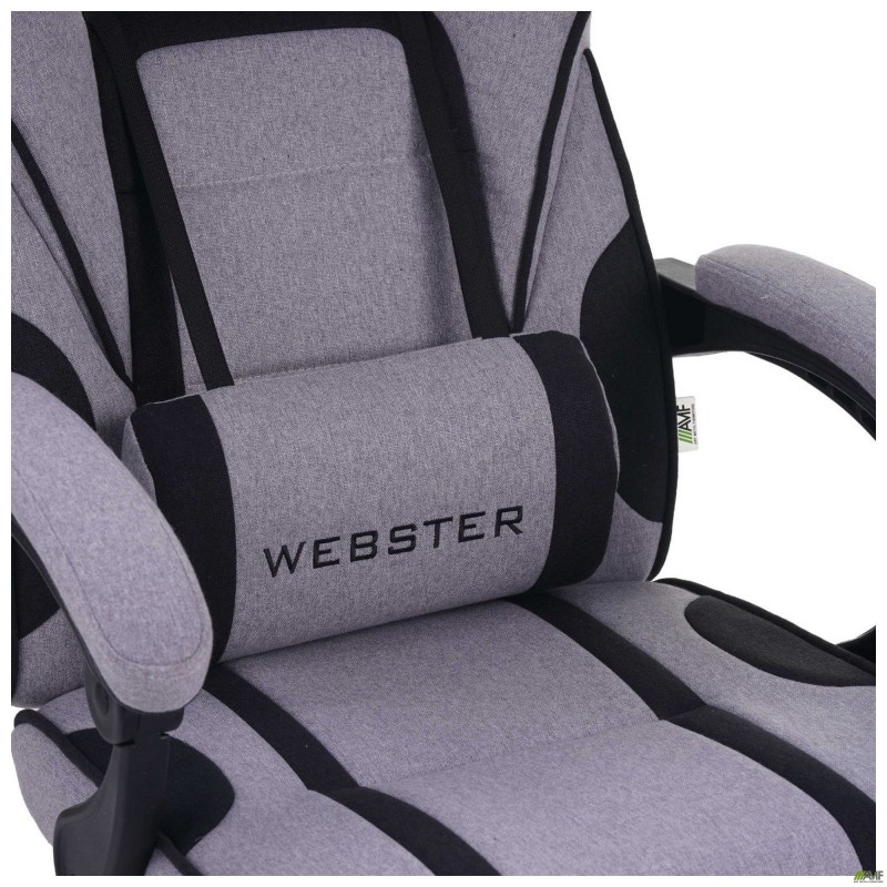 Крісло геймерське VR Racer Textile Webster Сірий/чорний AMF