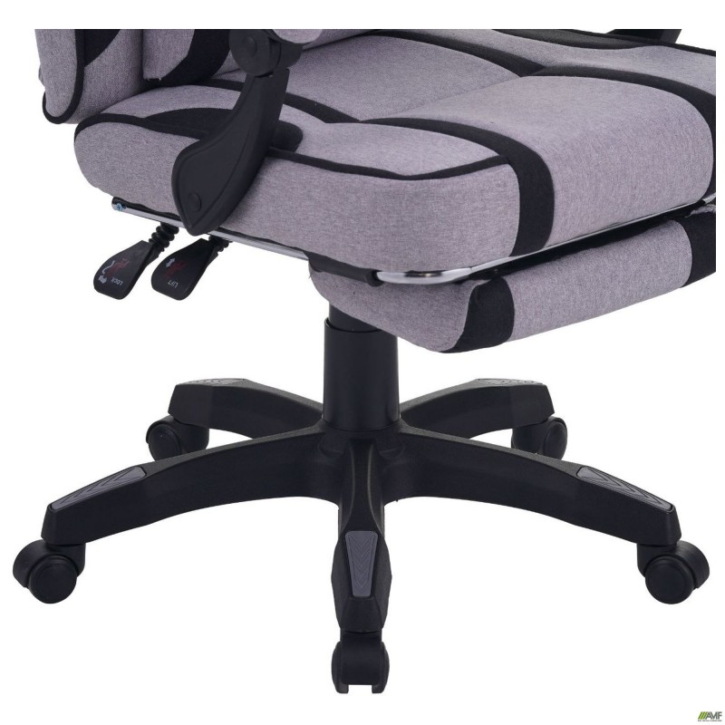 Крісло геймерське VR Racer Textile Webster Сірий/чорний AMF