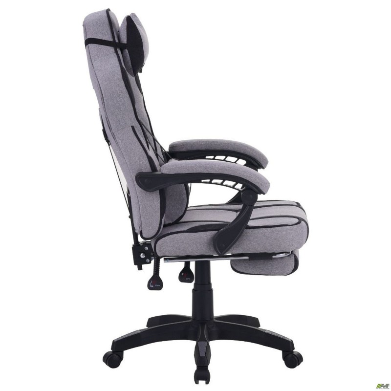 Крісло геймерське VR Racer Textile Webster Сірий/чорний AMF