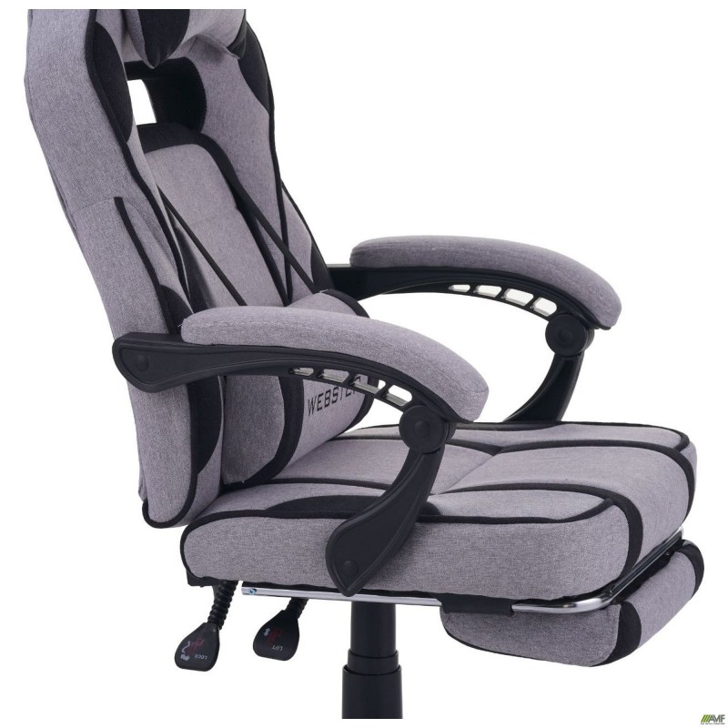 Крісло геймерське VR Racer Textile Webster Сірий/чорний AMF