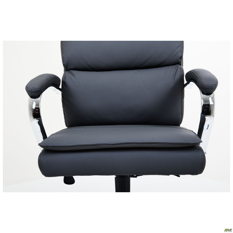 Крісло керівника Faraon шкірзам сірий AMF
