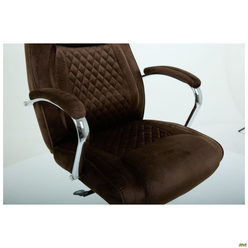 Крісло керівника Oliver velvet brown AMF