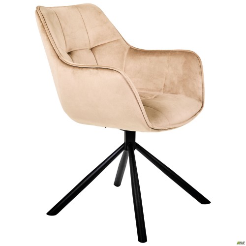 Крісло поворотне Jasmin вельвет капучіно AMF